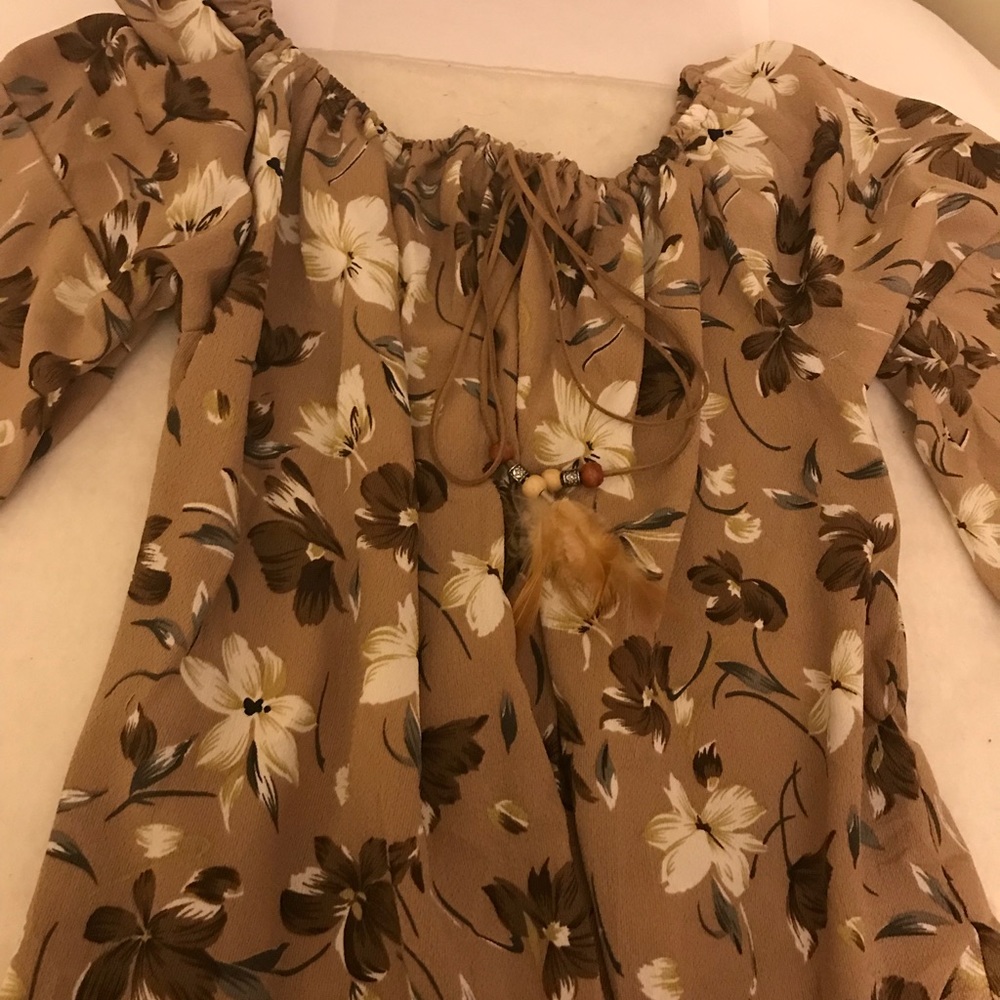 FLORAL PRINT OFF-THE-SHOULDER TOP - Picture 2 of 4
